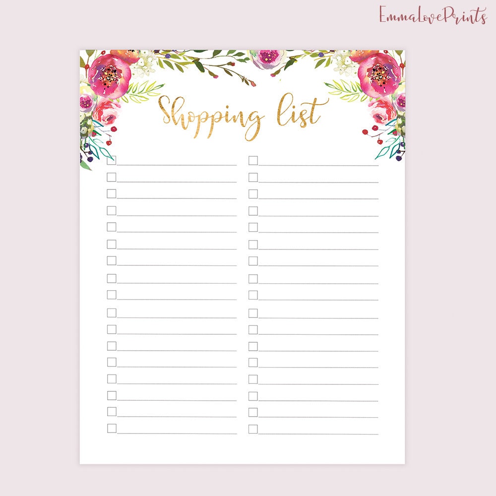 shopping list grocery list a5 planner inserts filofax a5 meal planner