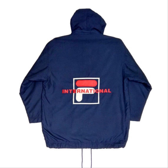 Vintage Fila Embroidered Big Logo Hoodie Oversized