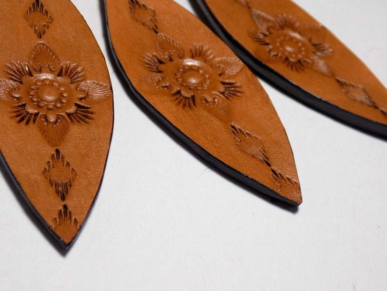 Southwestern Leather Ornaments Set Of 3 Leather Christmas Etsy