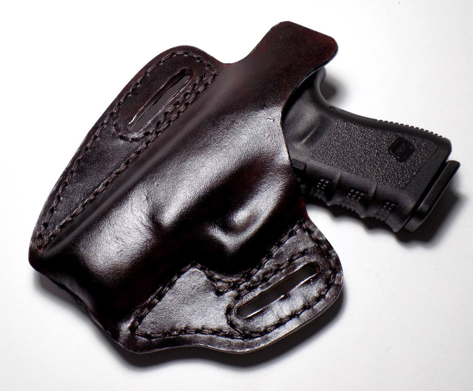 Glock 19 / 23 / 32 Leather Holster Open Carry OWB Canted Etsy