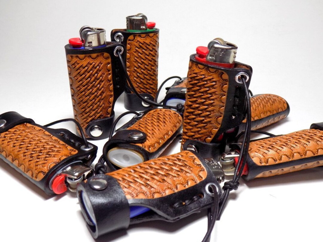 Leather Lighter Cover Groomsmen Gifts Brown & Black Etsy