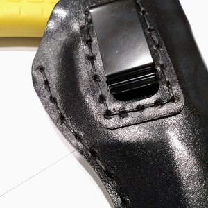 Vintage Don Hume Black Leather H721 OWB Holster For KEL TEC P11 9mm Ri...