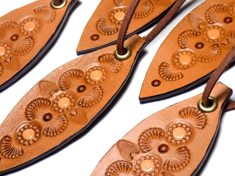 Retro Leather Tree Ornaments Set of 5 Christmas Ornament Set Etsy