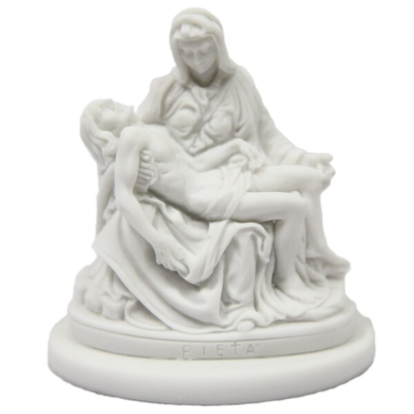 3" La Pieta by Michelangelo Jesus Christ Virgin Mary Italian Statue Sculpture Vittoria Collection Made in Italy