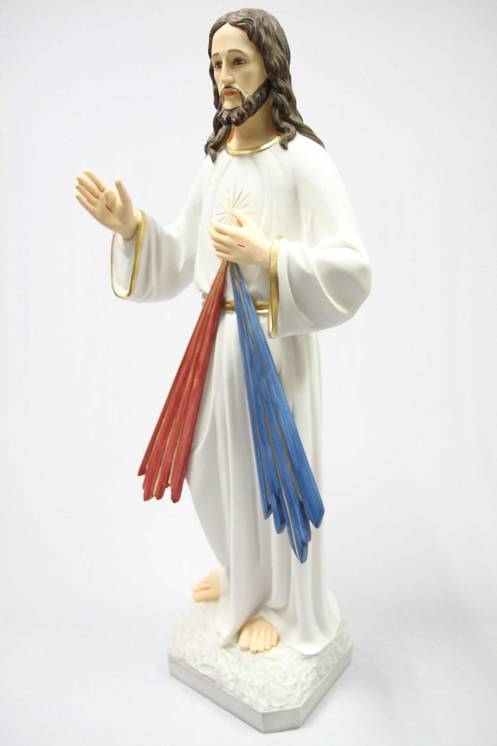 32 Inch Divine Mercy Jesus Christ Catholic Religious Statue Etsy
