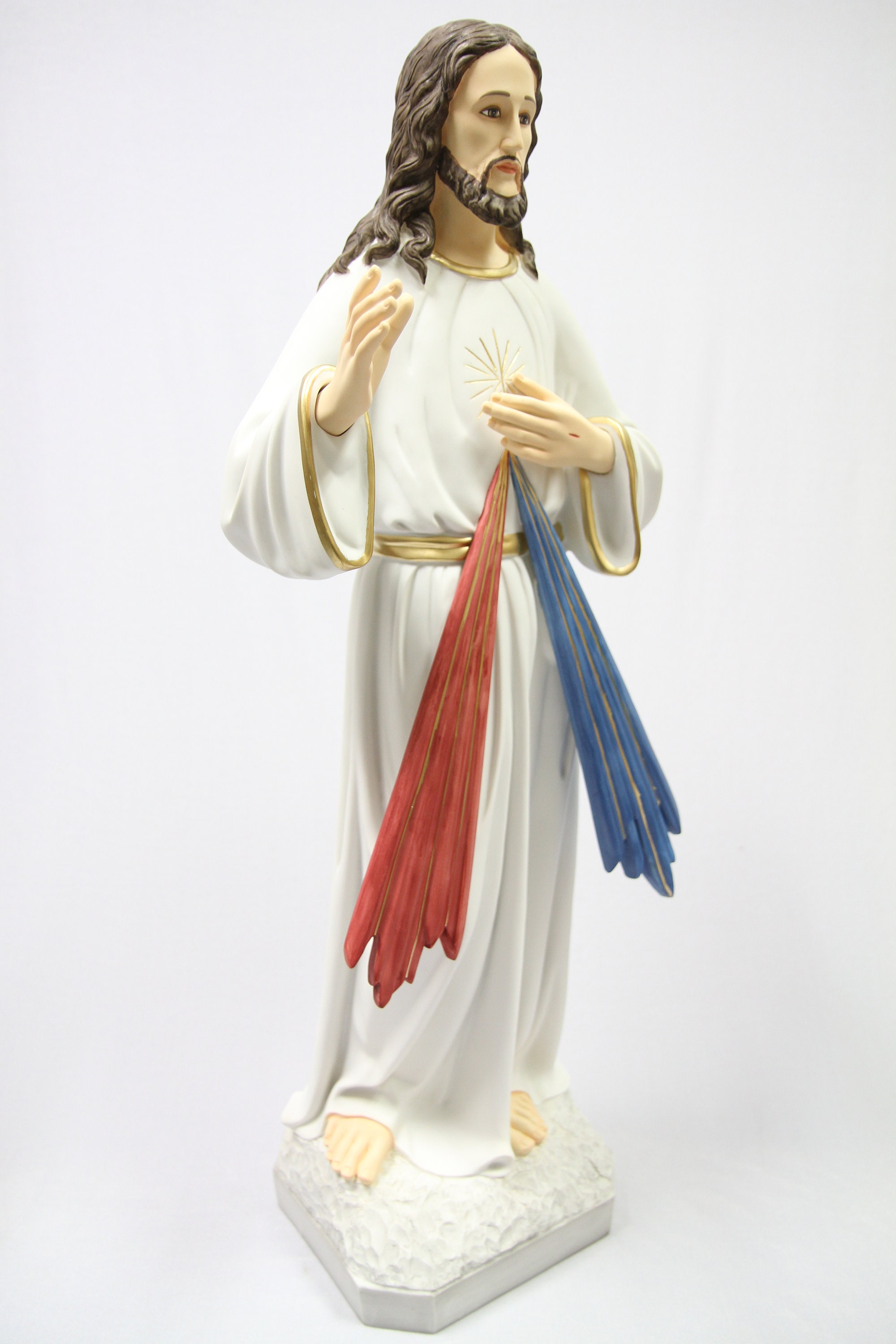 32 Inch Divine Mercy Jesus Christ Catholic Religious Statue Etsy