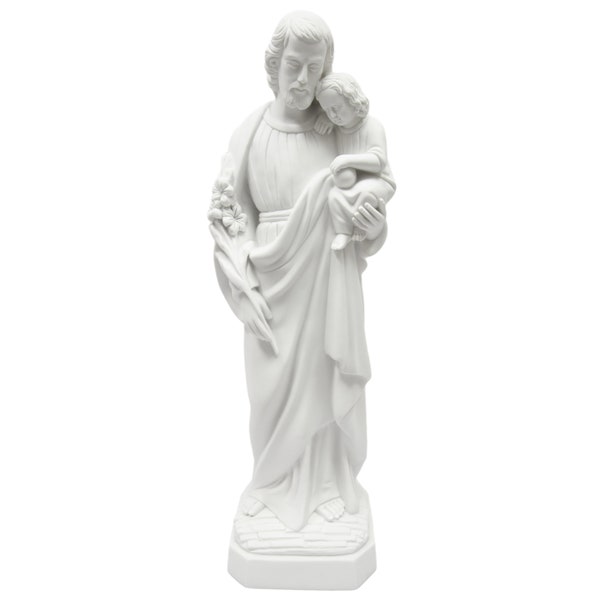 27 Inch Saint St. Joseph with Baby Jesus Holy Child Religious Statue Figurine Vittoria Collection Made in Italy Catholic