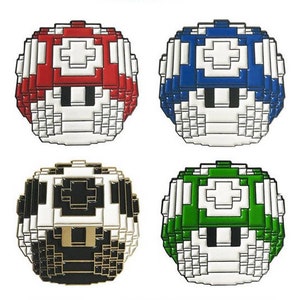 Mushroom Pin red Vuitbits red mushroom 1life Plus Mario Bros Super Nintendo SNES 8bits Pixelart 3DPixel Pixel