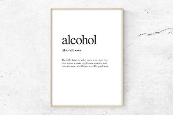 Alcohol Definition Print Definition Poster Word Meaning - Etsy Alcohol Definition Print Definition Poster Word Meaning - Etsy