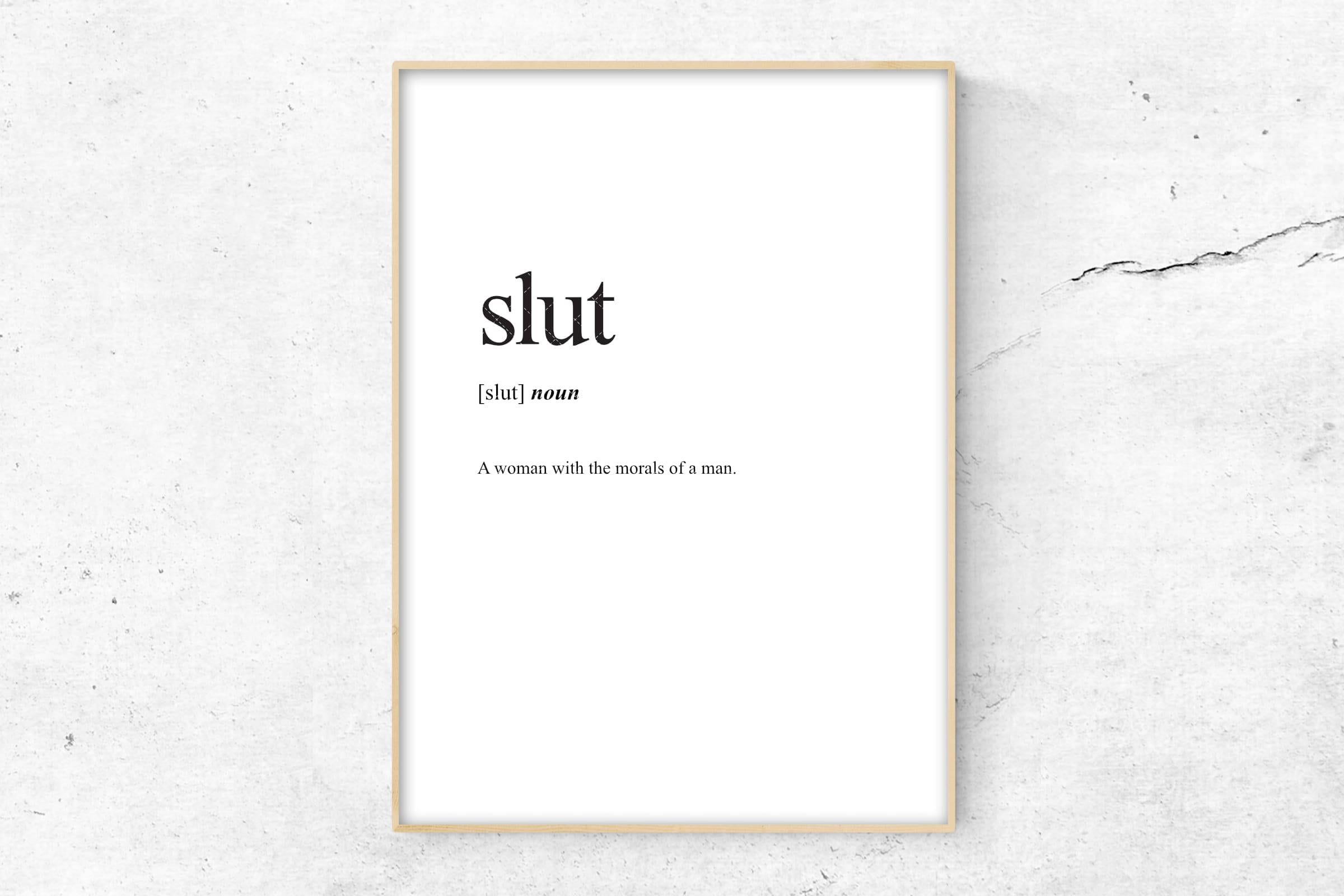 Slut Definition Print Definition Poster Word Meaning Print Etsy