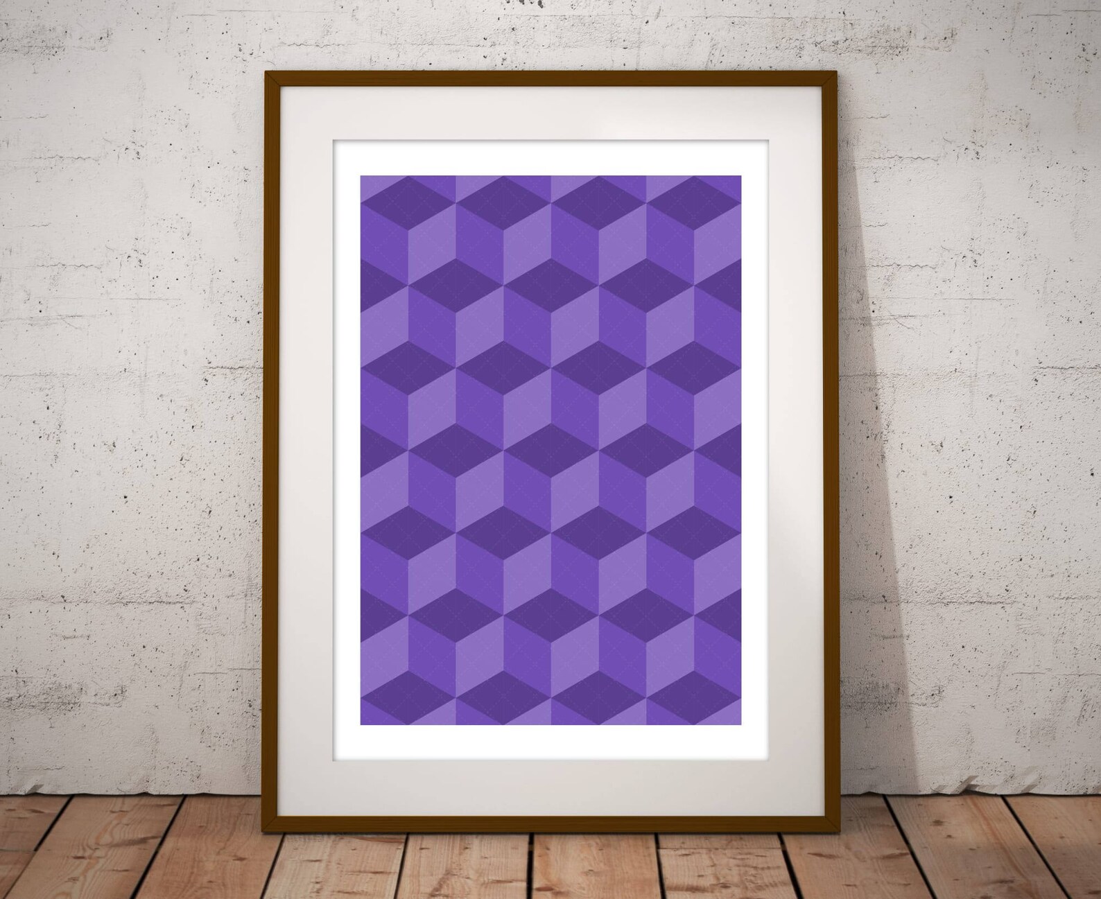 Cube Wall Art Print Cube Art Poster Geometric Wall Art Etsy