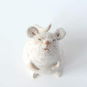 Pottery Mouse, Oriental Zodiac, Chinese Zodiac, rat, pottery animal, home decoration, bell figurine, READY TO SHIP