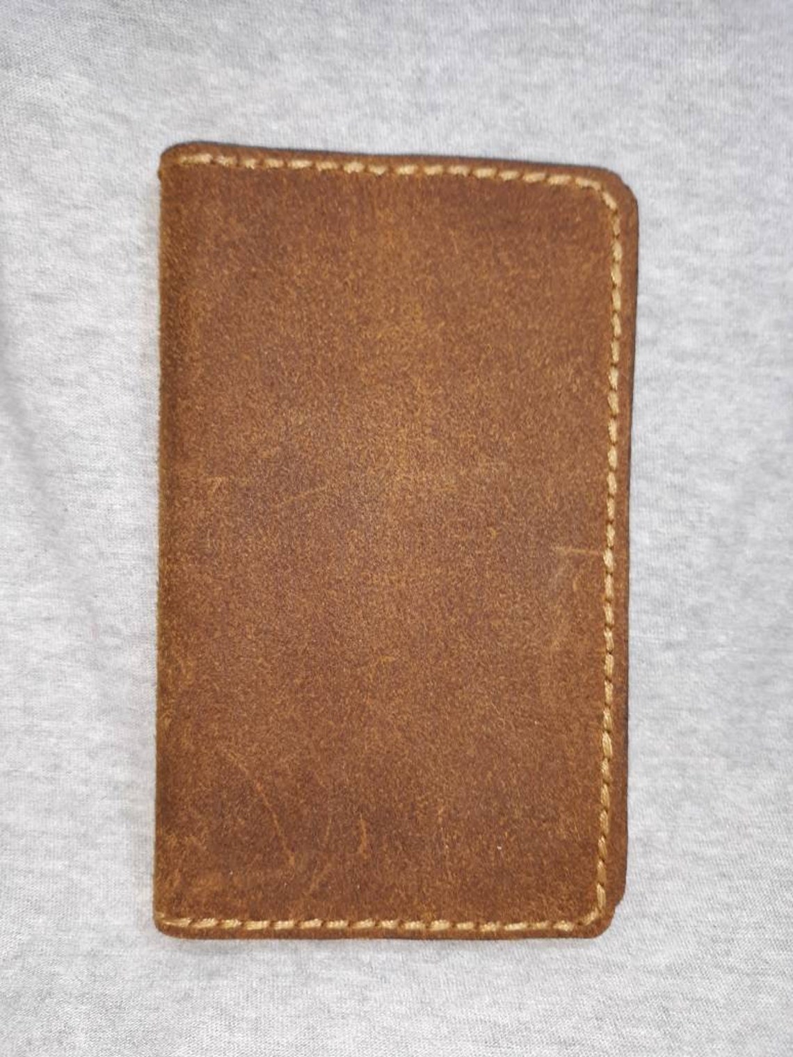 Genuine leather 3x5 Notepad cover with pad. And business card Etsy