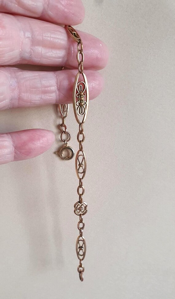 25869 - Antique French Gold Bracelet 1900's French Antique chain