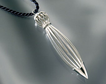 Christmas Tree Icicle Ornament in 14k White Gold with Diamonds