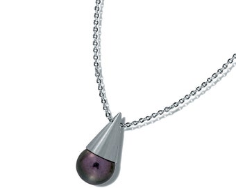 Black Tahitian Pearl Pendant in 18k White Gold Makes the Perfect Gift for that Special Someone