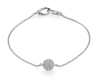 Fancy Bracelet/Formal Bracelet with Pave set Diamonds for that Special Someone