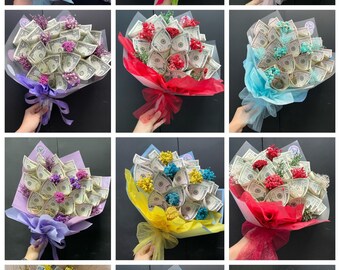 pic Money Flower Arrangement money bouquet etsy
