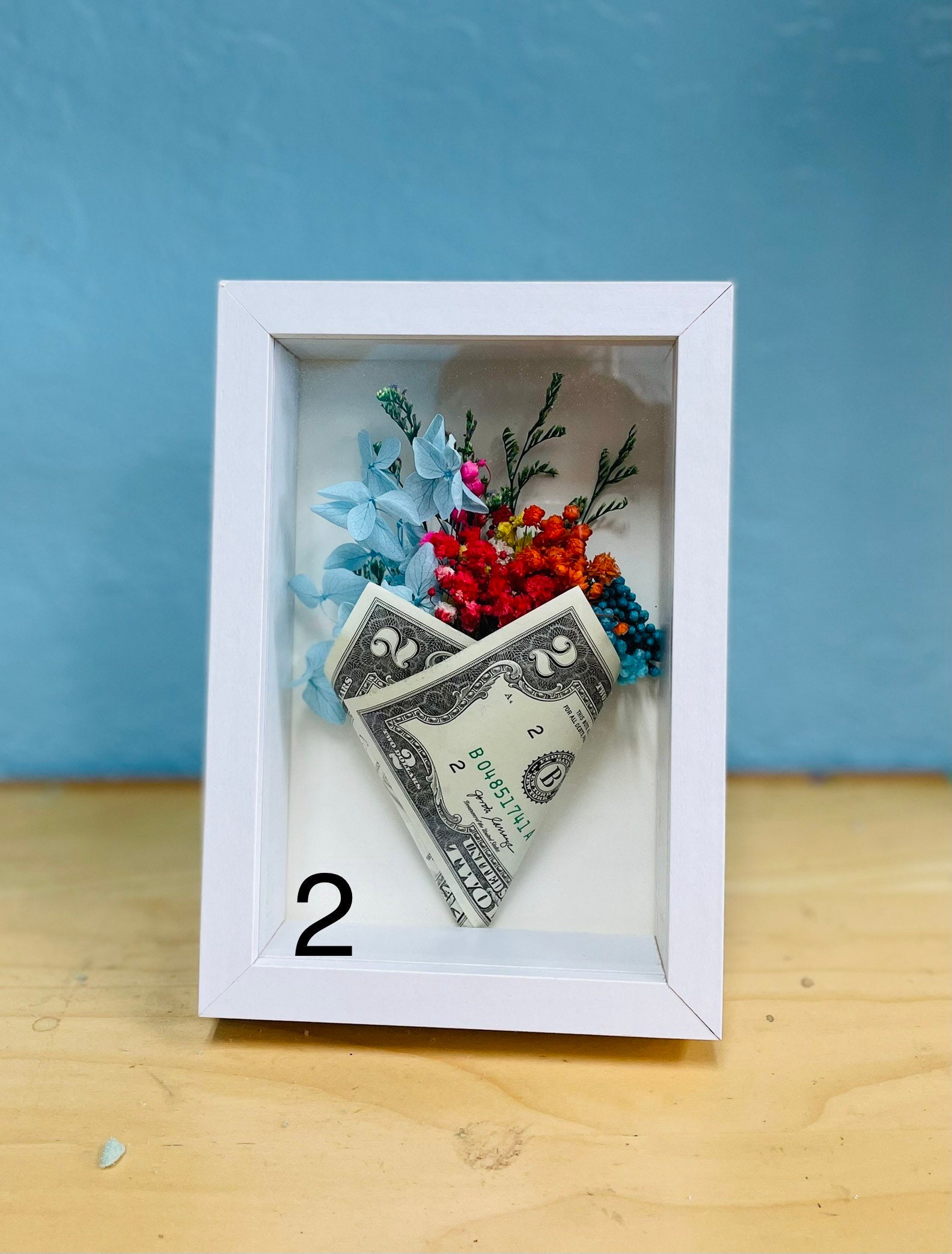 3D Frame Flower Bouquet with Real Money Bill — KK HOUSE