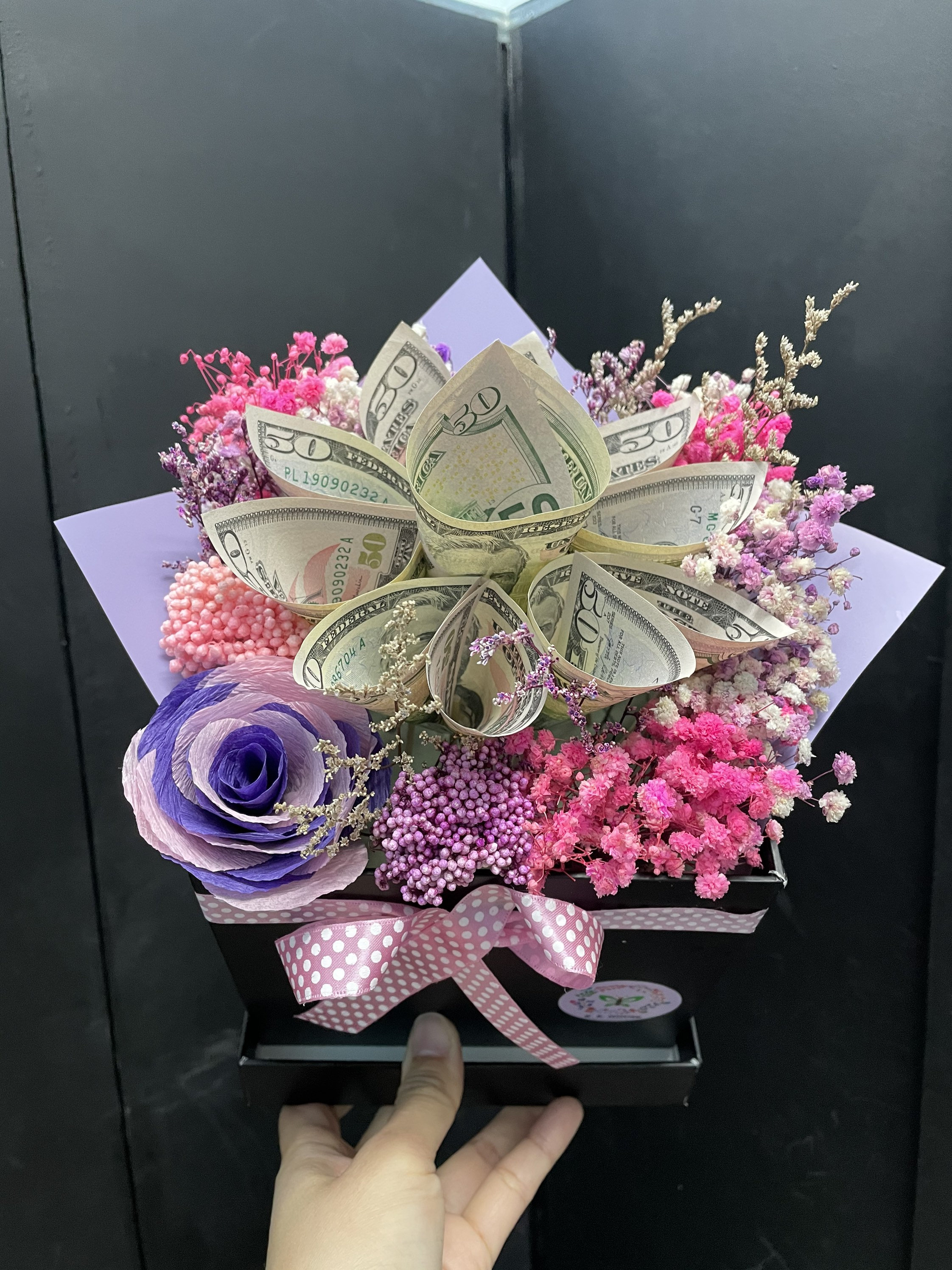 Elegant Money Flower in a Box by KK House — KK HOUSE