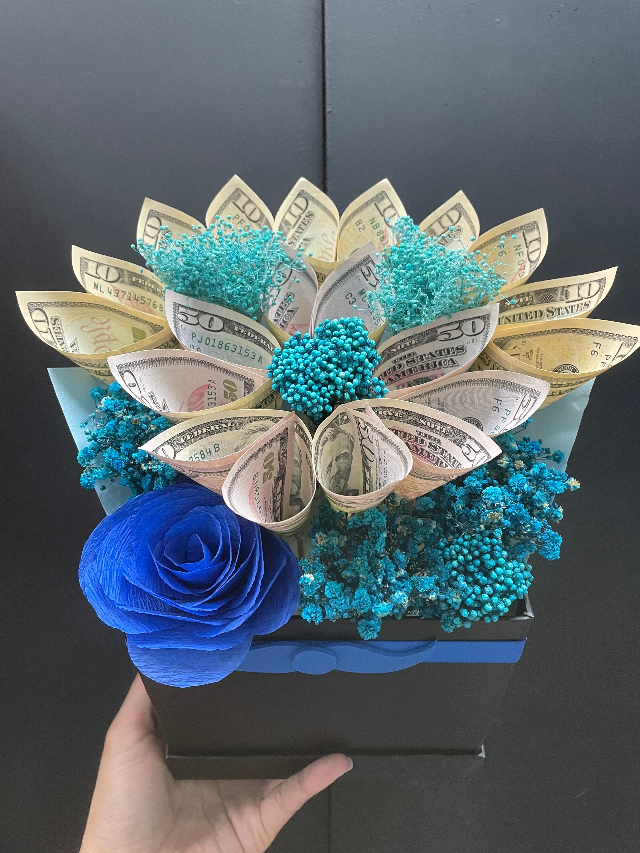 Elegant Money Flower in a Box by KK House — KK HOUSE