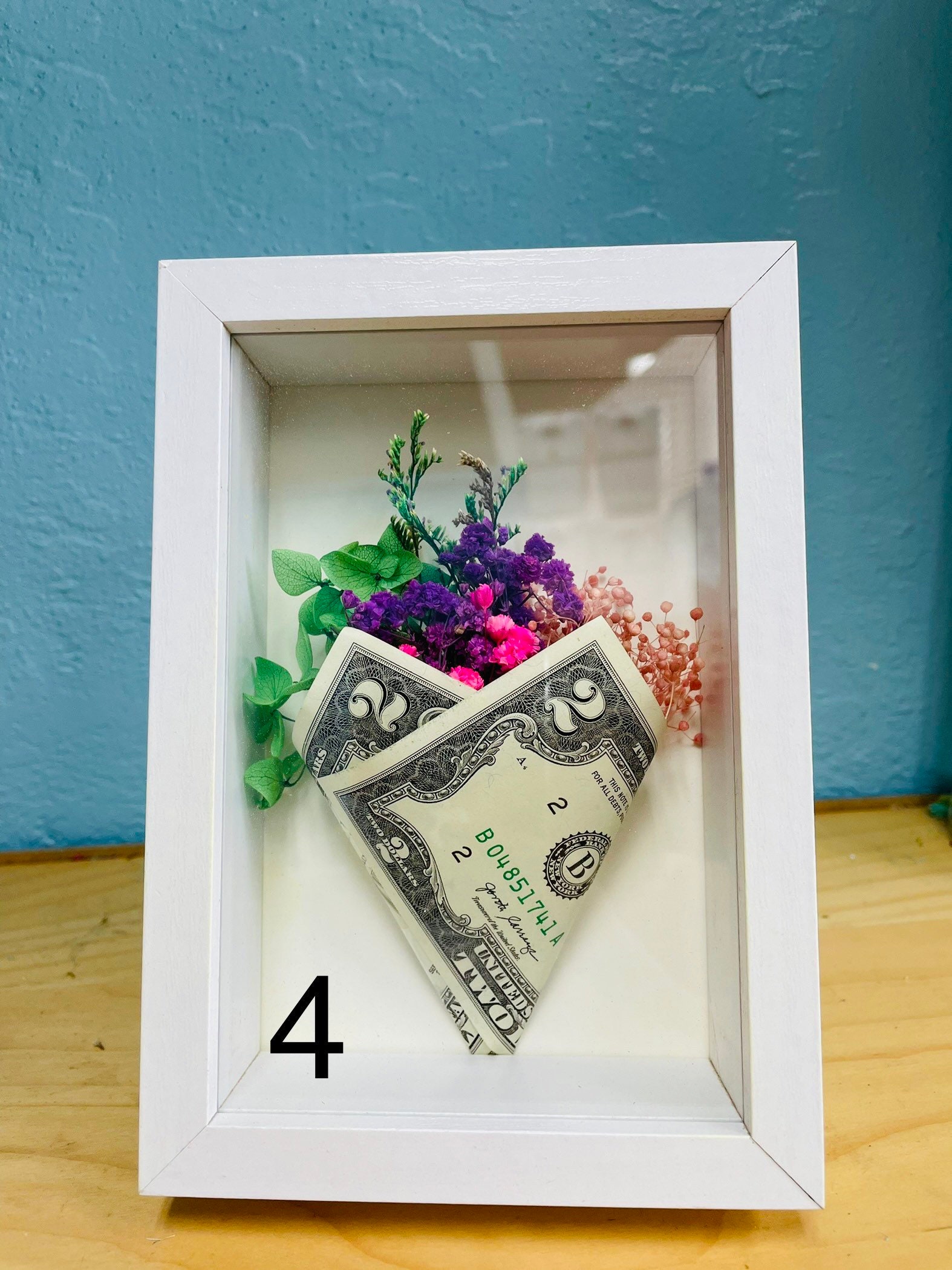 3D Frame Flower Bouquet with Real Money Bill — KK HOUSE