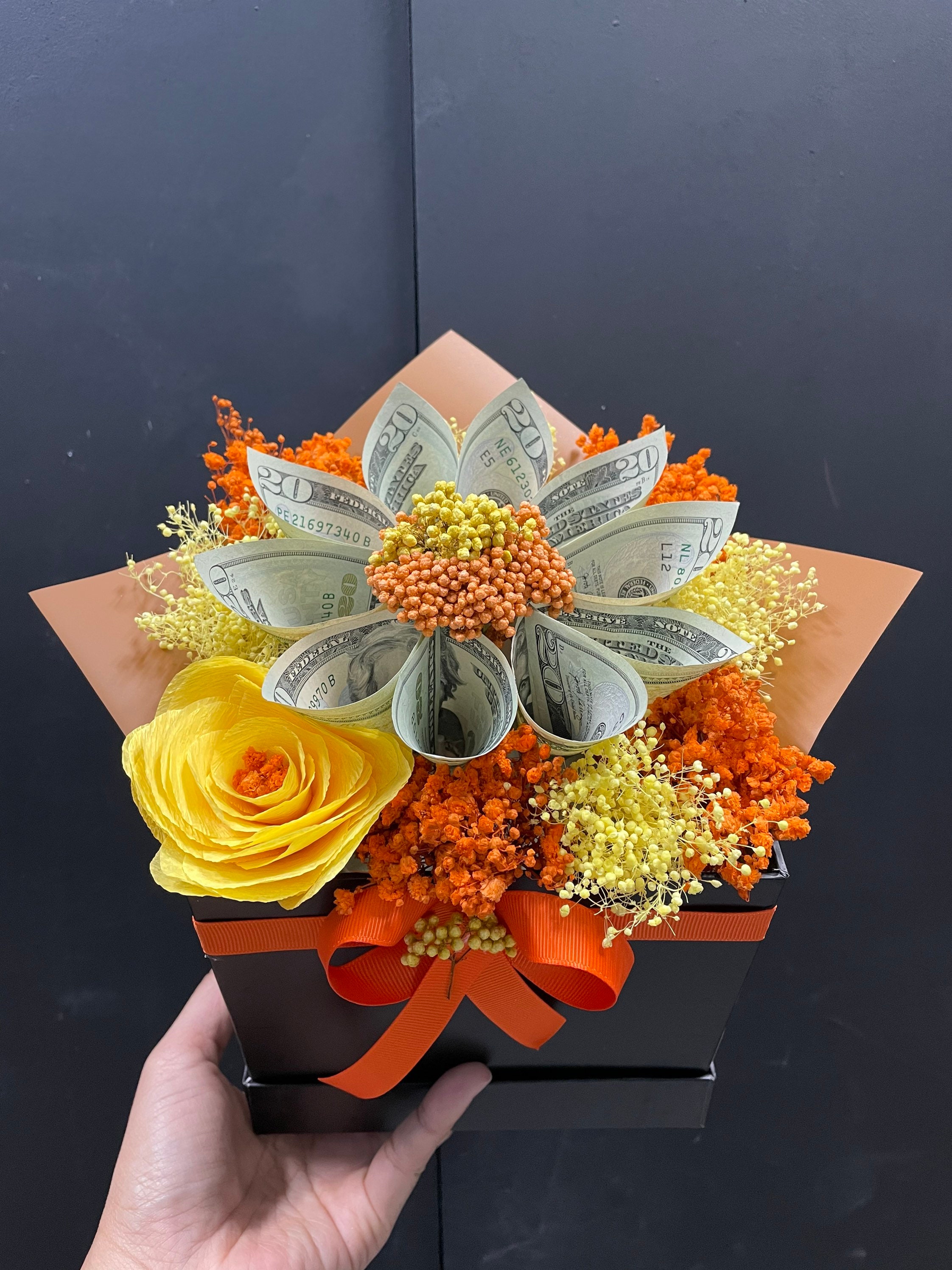 Elegant Money Flower in a Box by KK House — KK HOUSE