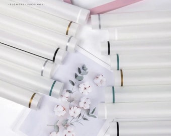 Frosty Clear with Gold Line Bouquet/Flower Wrapping Paper
