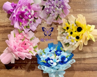 Mini Fuzzy Flowers Bouquet by KK House