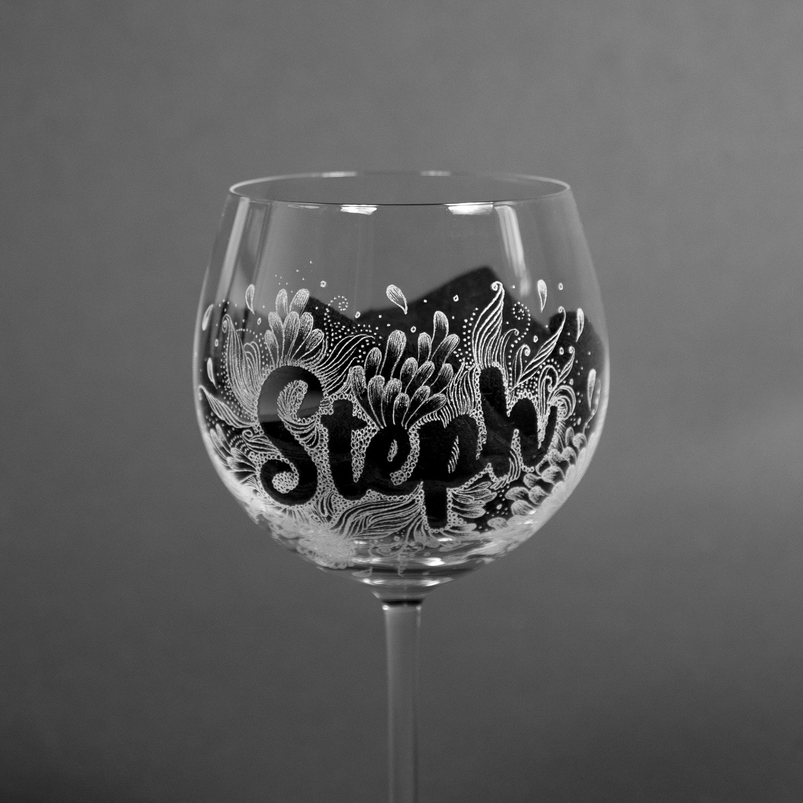 Hand engraved glass Gift for Her Wedding Gift Gift for Mom Etsy
