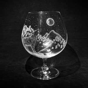 Hand Engraved Glass with custom design