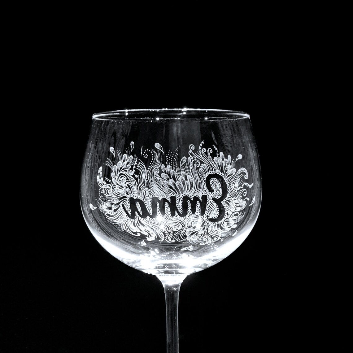 Hand engraved glass Gift for Her Wedding Gift Gift for Mom Etsy
