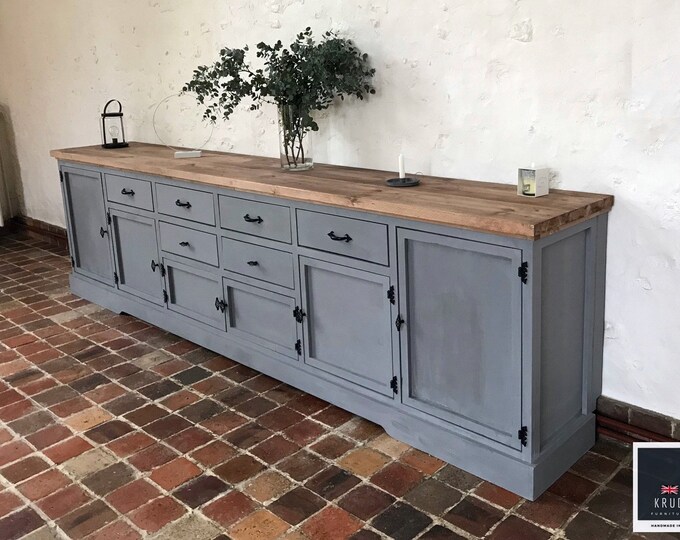 Extra Long Sideboard 340cm Country Furniture Farmhouse Sideboard