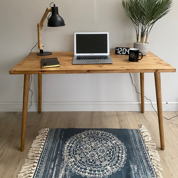 Solid Wood Desk | KRUD B1 Desk | Scandinavian Style | Scandi Desk | Writing Desk | Wood desk v2
