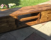 KRUD K28 Medium Oak 200cm - Retro TV Stand Handmade Solid Wood Scaffold Style 24 Colours Industrial Chunky Rustic Country TV Stand Cabinet