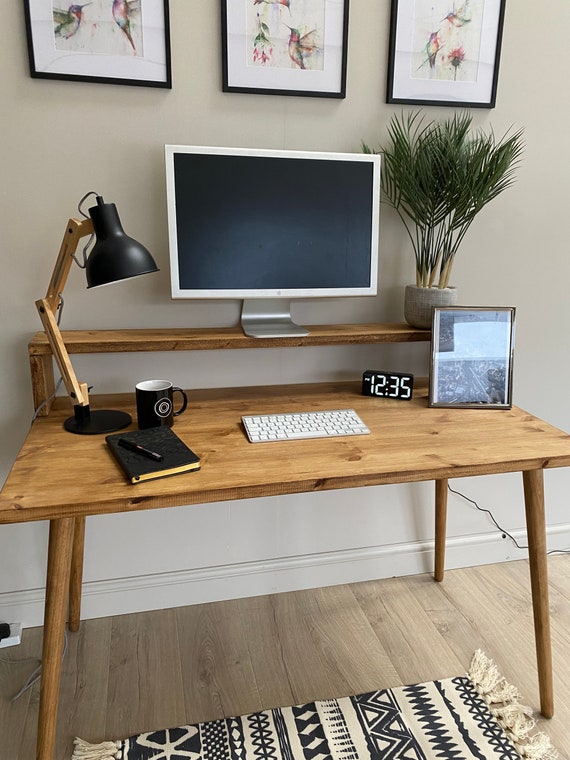 leven Fascineren Mam Massief houten bureau KRUD B2 Bureau Scandinavische stijl - Etsy België