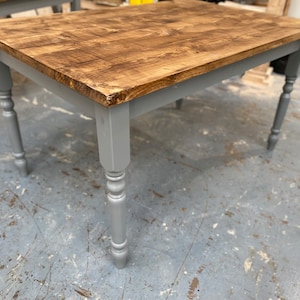 Esstisch aus Holz Tischset Bauernhaus Tisch Küchentisch Esstisch Set Rustikaler Tisch KRUD T1 Tisch 180cm v2 Bild 6