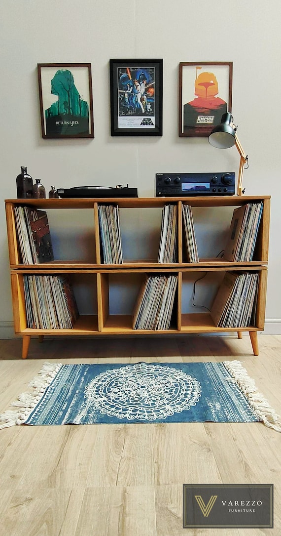 Record Player Table Vinyl Record Storage Turntable Stand Etsy