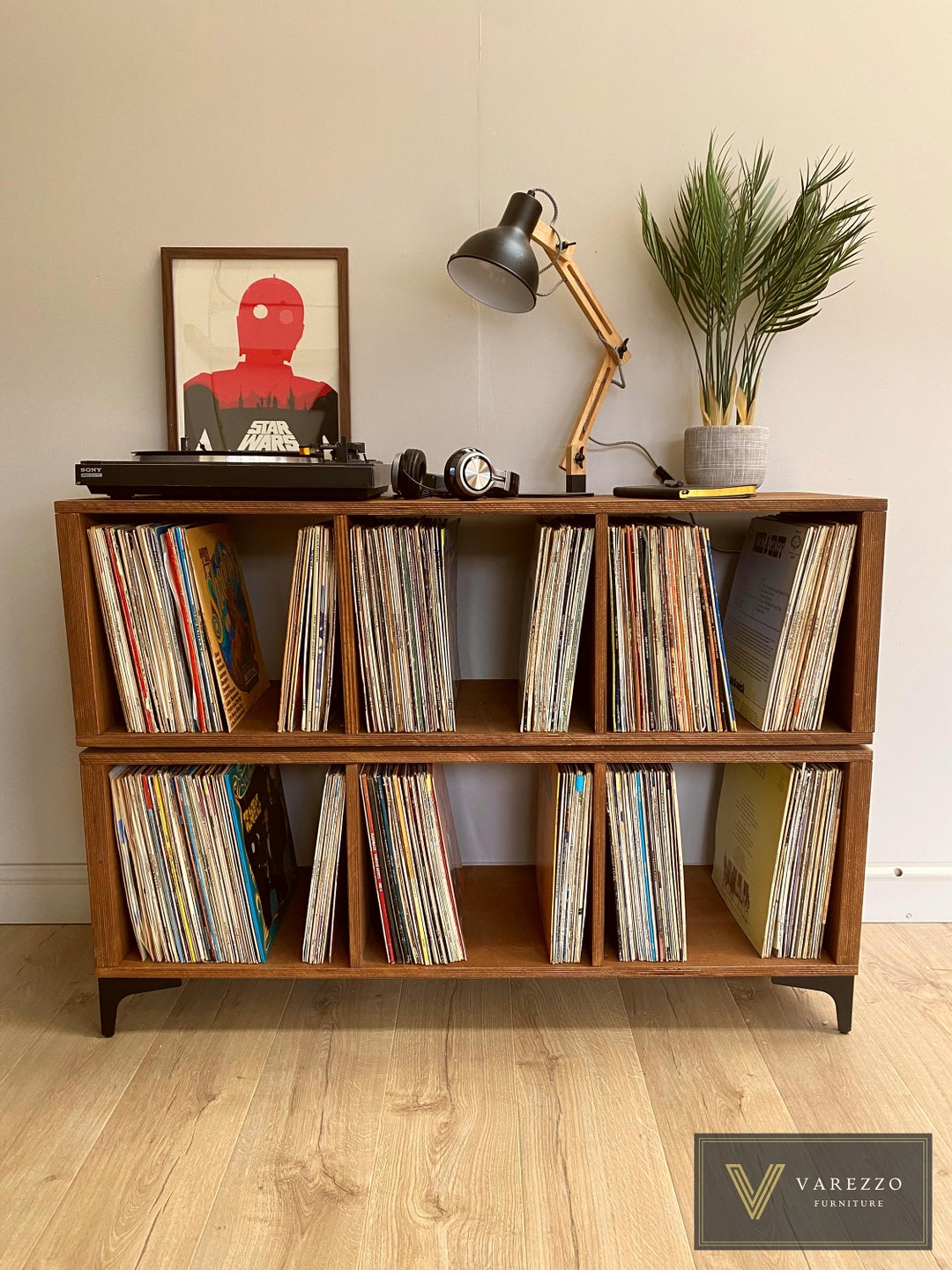 Tall Record 120cm Etsy Pine Storage Vinyl Ireland Table Turntable Stand Varezzo Record - Player Torino