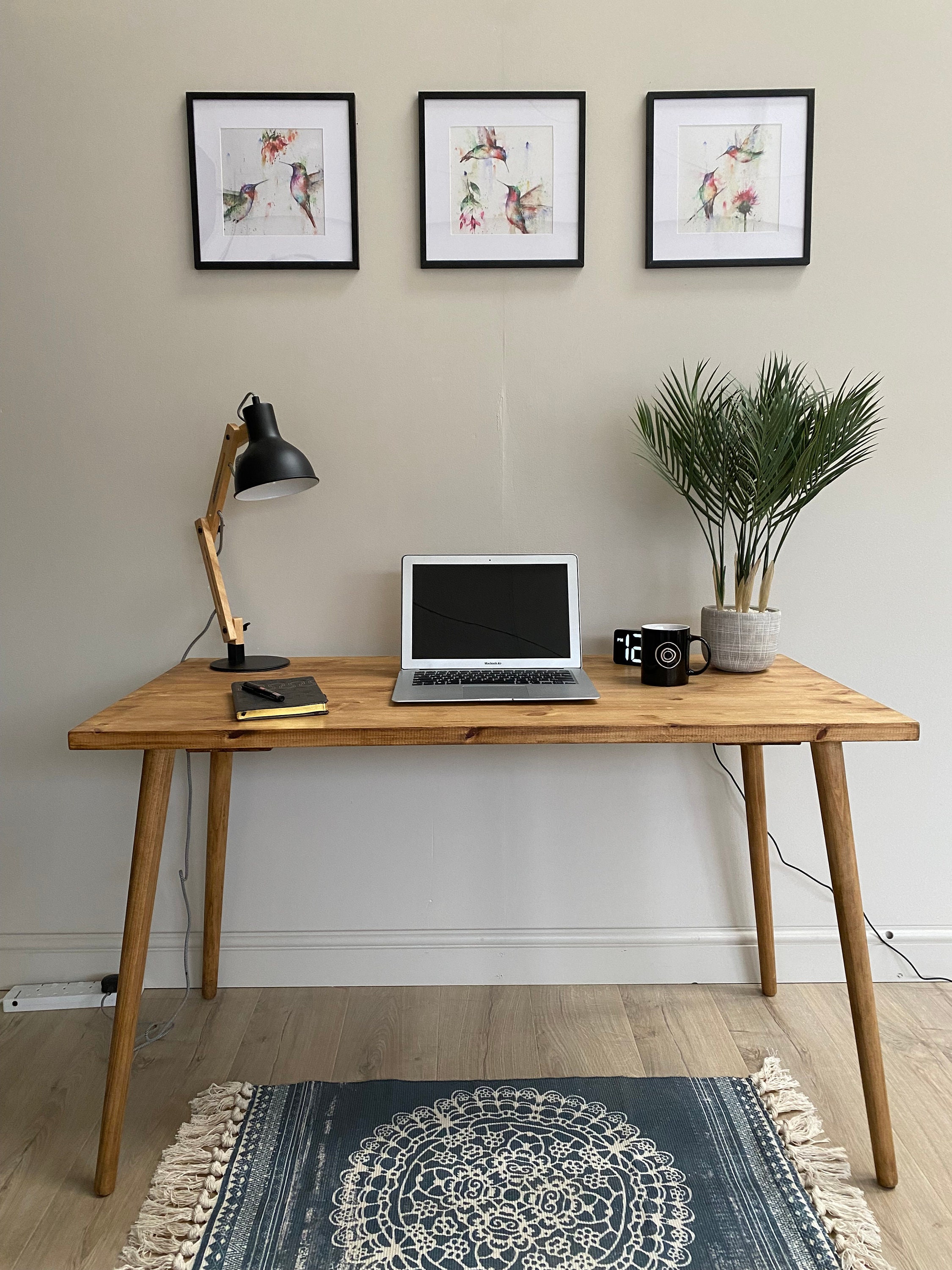 Solid Wood Desk KRUD B1 Desk Scandinavian Style Scandi Etsy UK