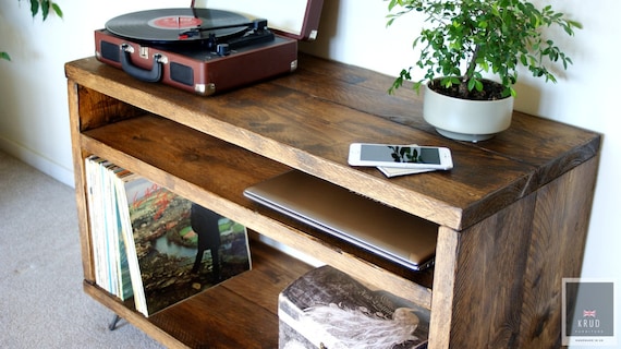 Record Player Stand Vinyl Record Storage Turntable Stand Etsy