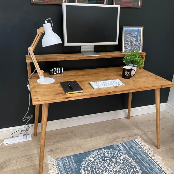 Massief houten bureau | KRUD B2 Bureau | Scandinavische stijl | Scandinavisch bureau | Bureau | Houten bureau v2