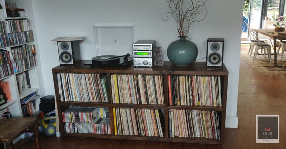 Made my own record storage from IKEA storage crates and scaffolding :  r/vinyl