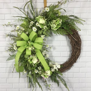 Front Door Decor, Floral Grapevine Wreath, Floral Decor