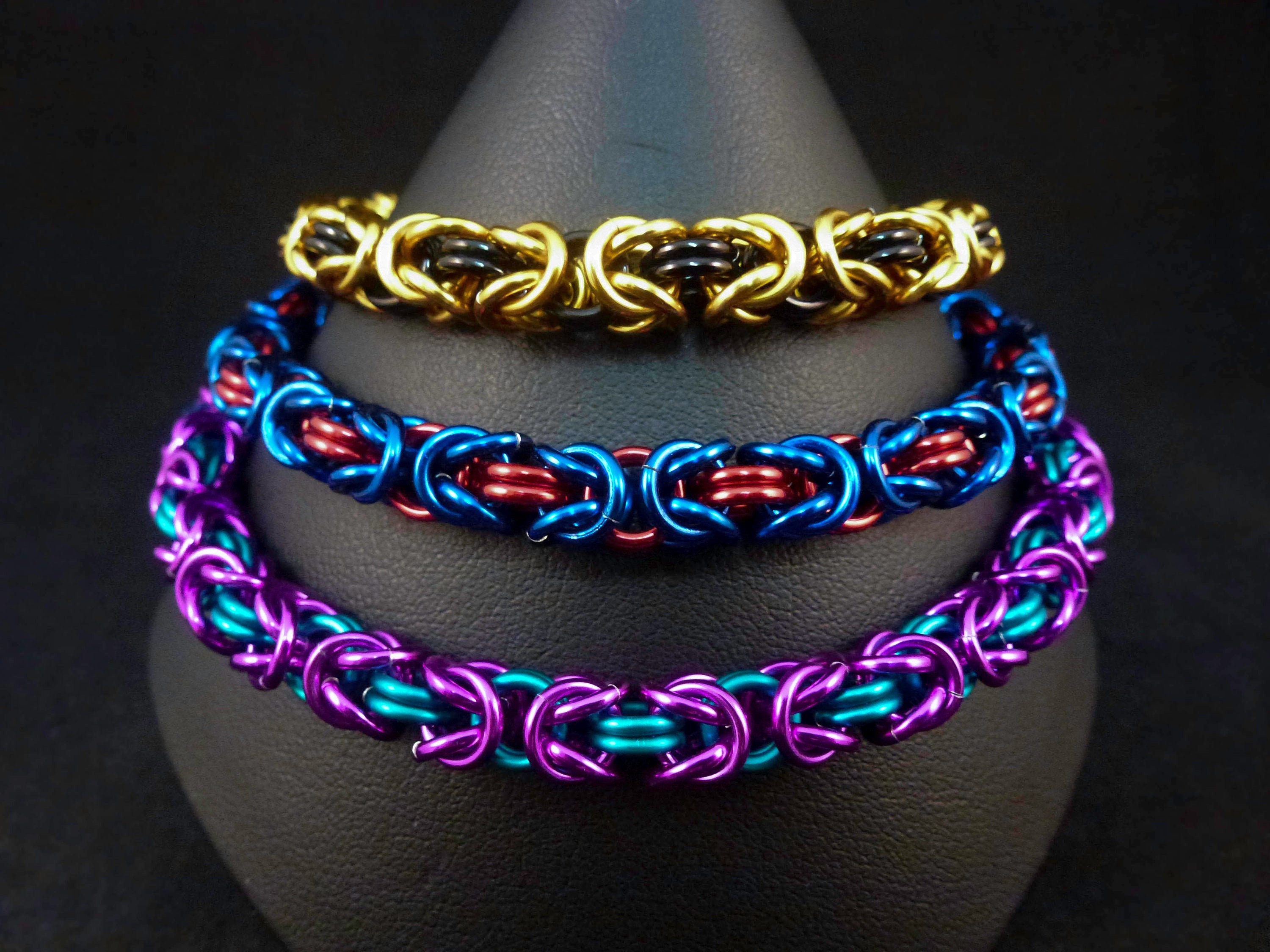 Byzantine Chain Maille Bracelet, Byzantine 14K Gold-filled