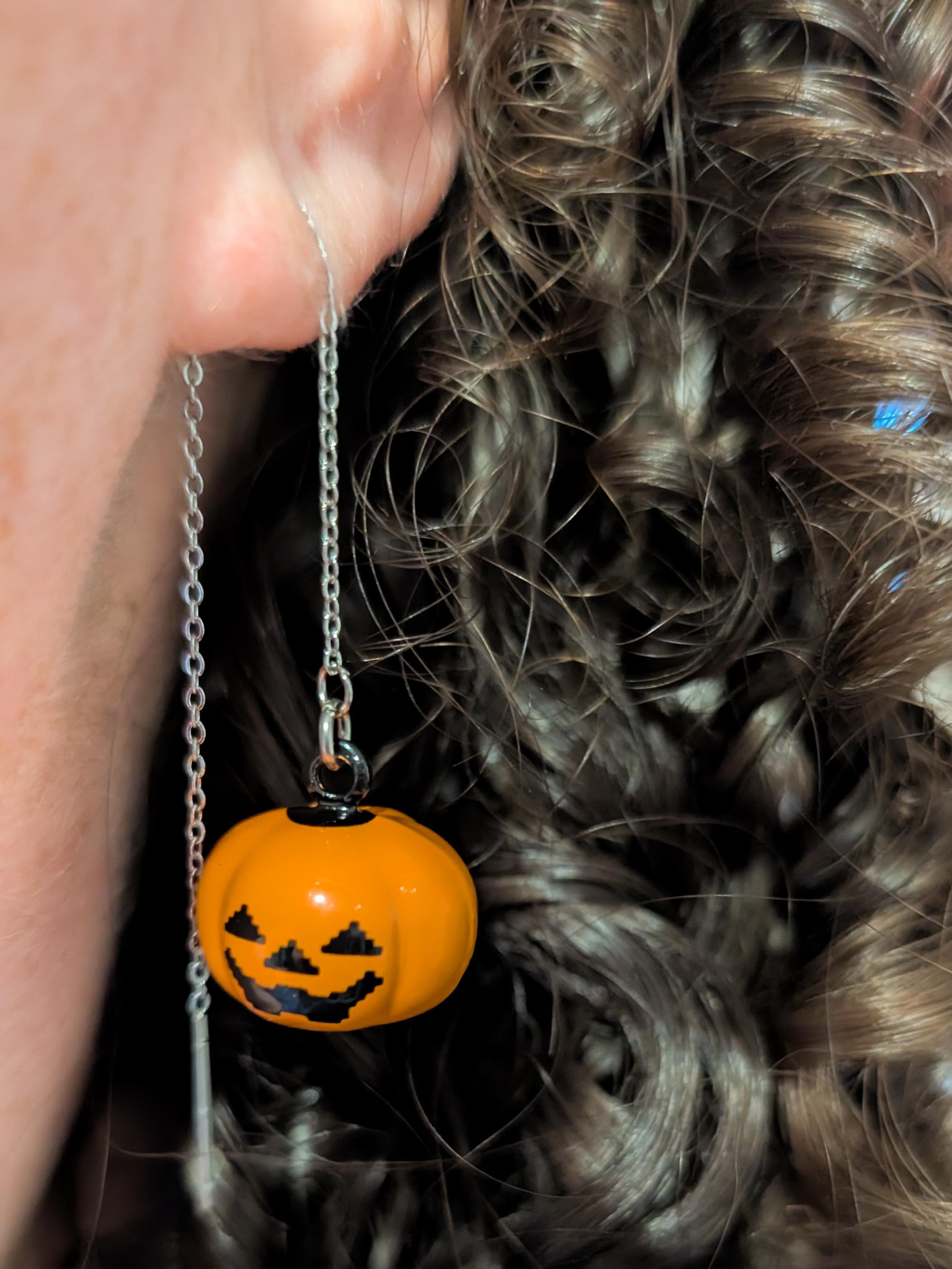 ハロウィン ジャック・オー・ランタン ベル スレッダー イヤリング