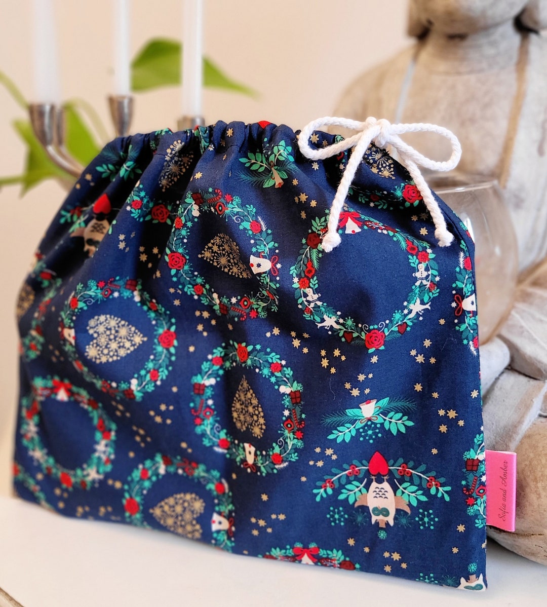Reusable Gift Bags Washable Bags Handmade Christmas Gift Etsy UK