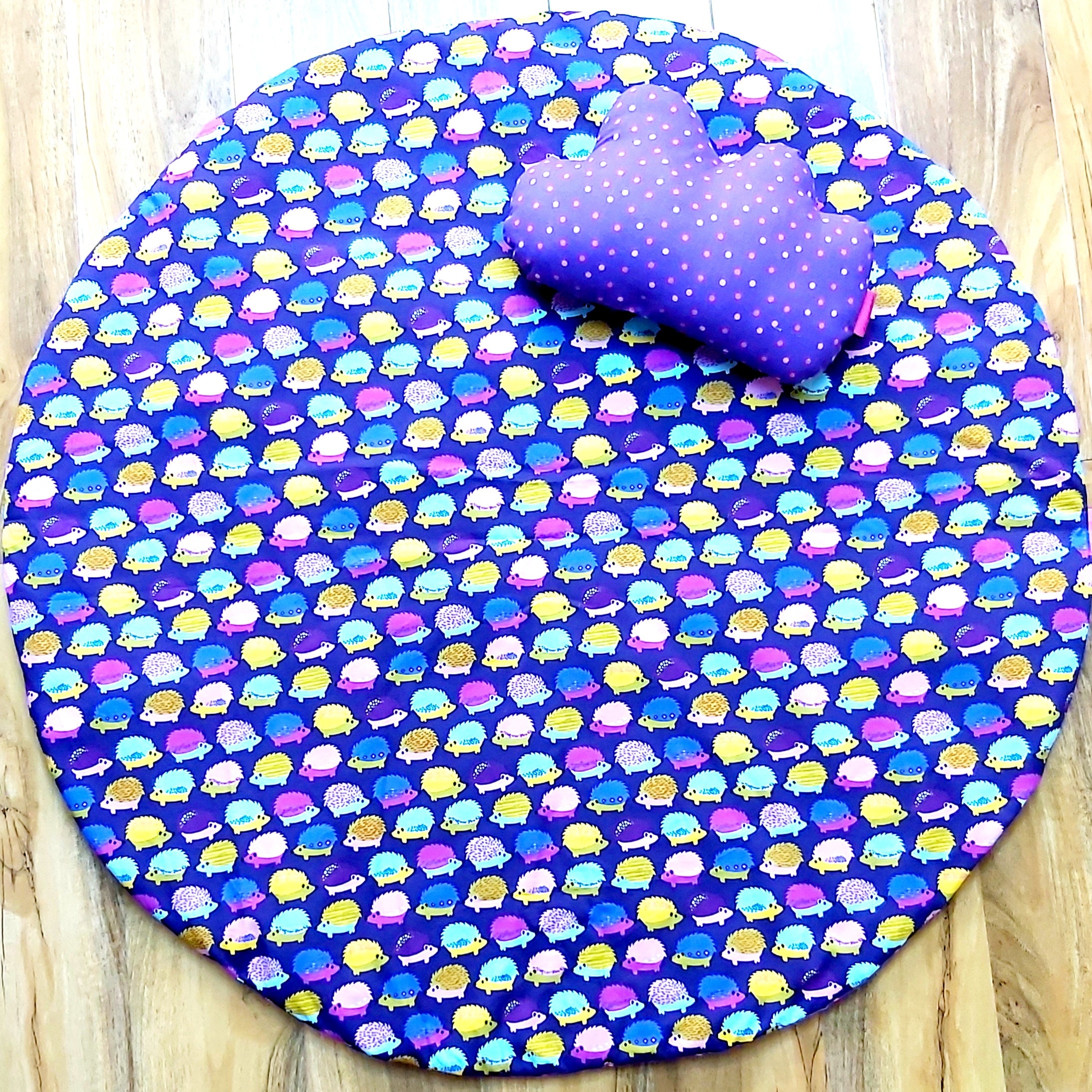 Baby Play Mat With Cushion Kids Play Mat Round Padded Play Etsy UK
