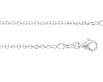 925 Sterling Silver 1mm Wide Close Faceted Belcher Chain Necklace