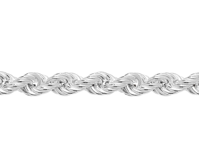 Chunky 925 Sterling Silver 8mm Hollow Rope Chain Necklaces Hallmarked 925